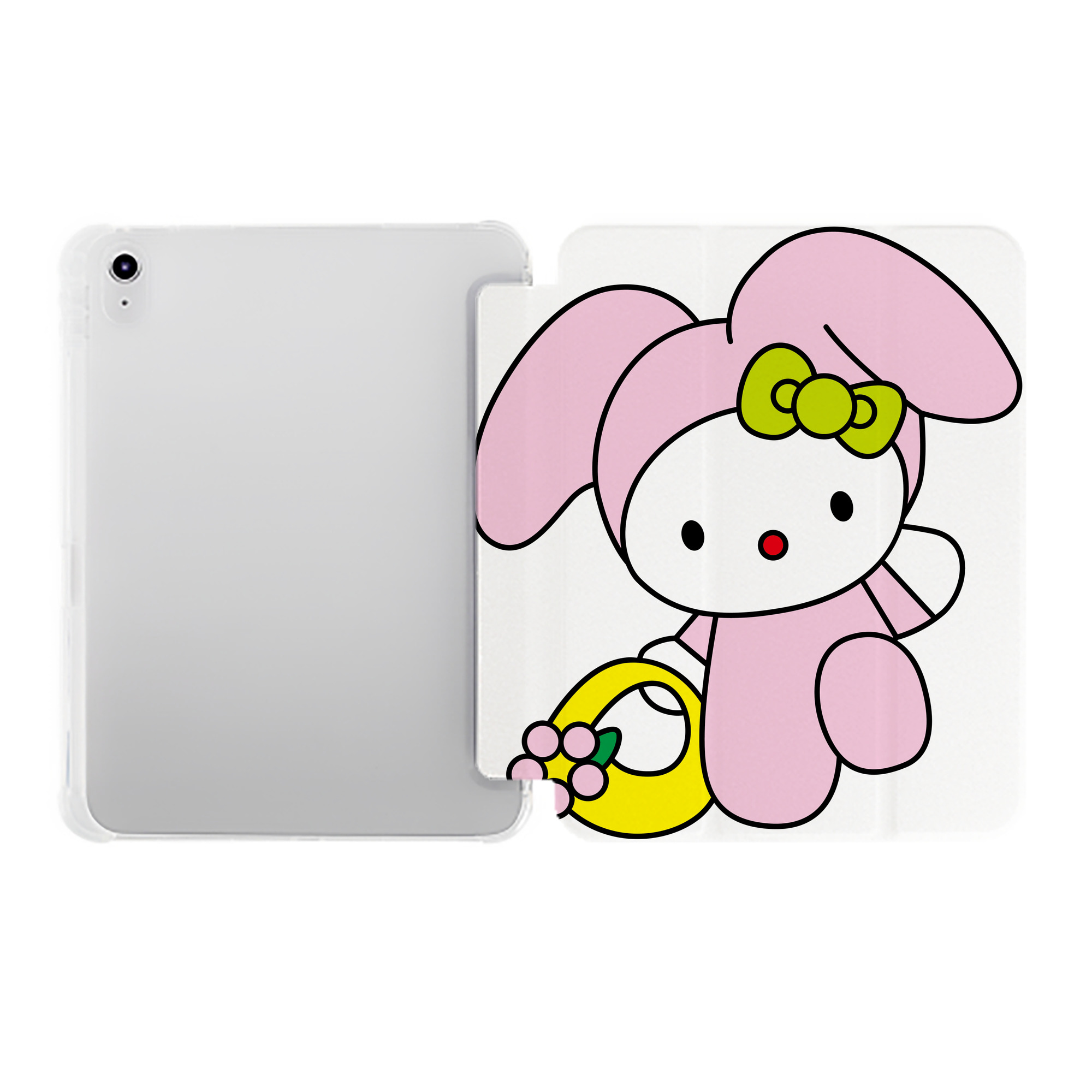 （画像用） Hello Kitty ハローキティ IPad ケース ペン収納付き 三つ折りスタンド PUレザー×シリコン 対応機種9.5/10.5/10.9インチ